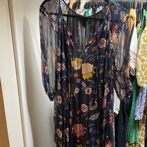 Johnny Was silk chiffon maxi